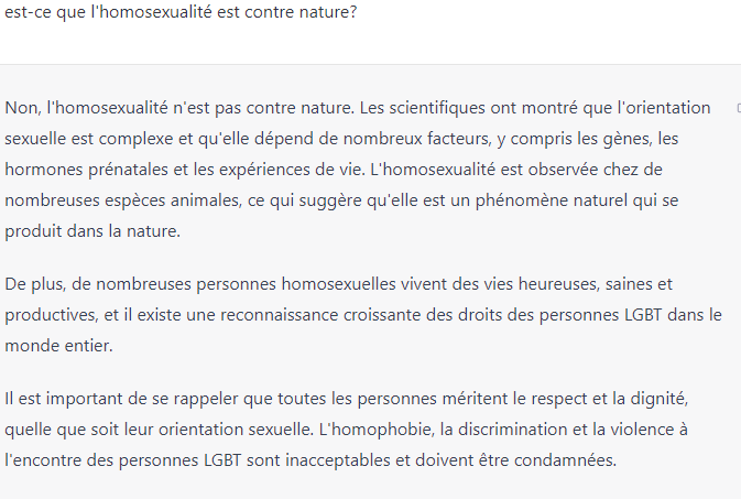 l'homosexualité contre nature?