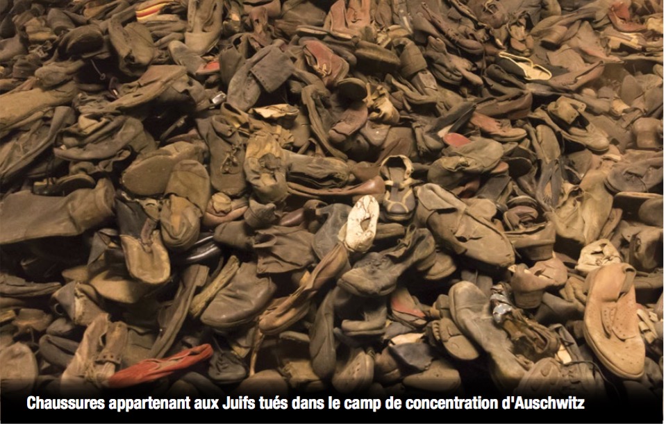 Chaussures appartenant aux Juifs tués dans le camp de concentration d'Auschwitz