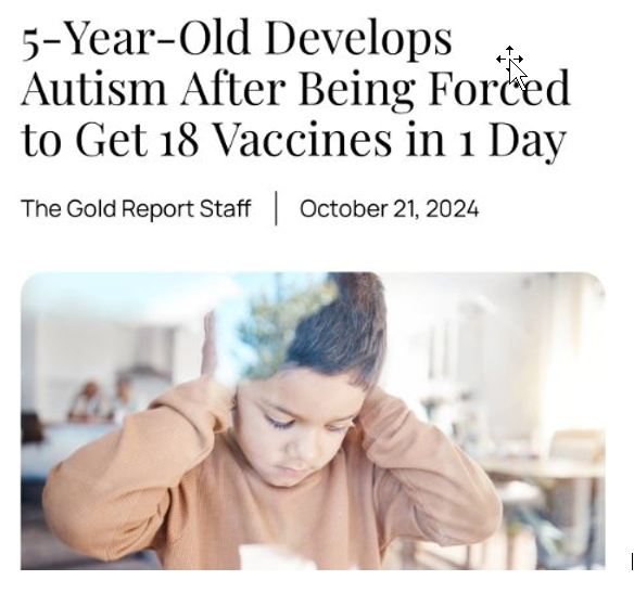 5 year old develops Autism