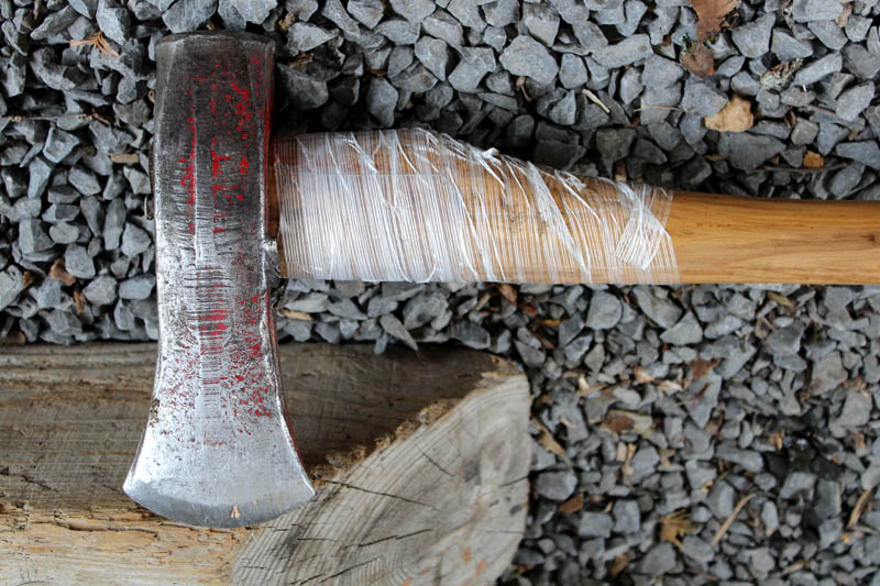 Axe handle wire wrap protection